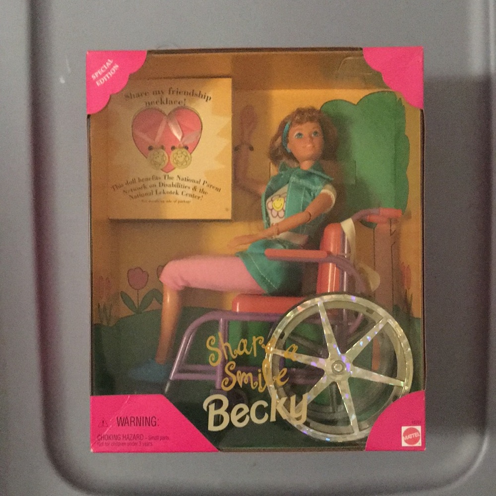 Vintage Share a Smile Becky doll, Mattel 1996